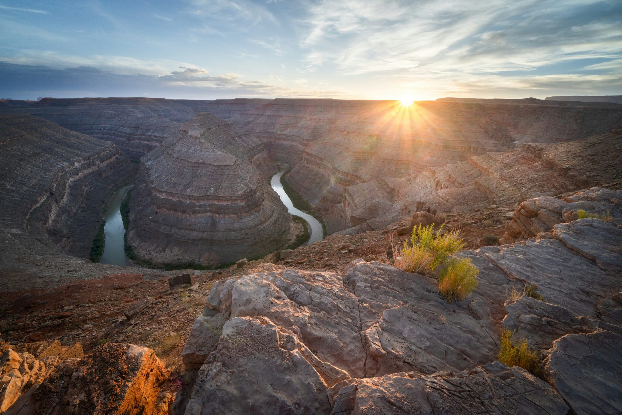 Vue du Goosenecks State Park.