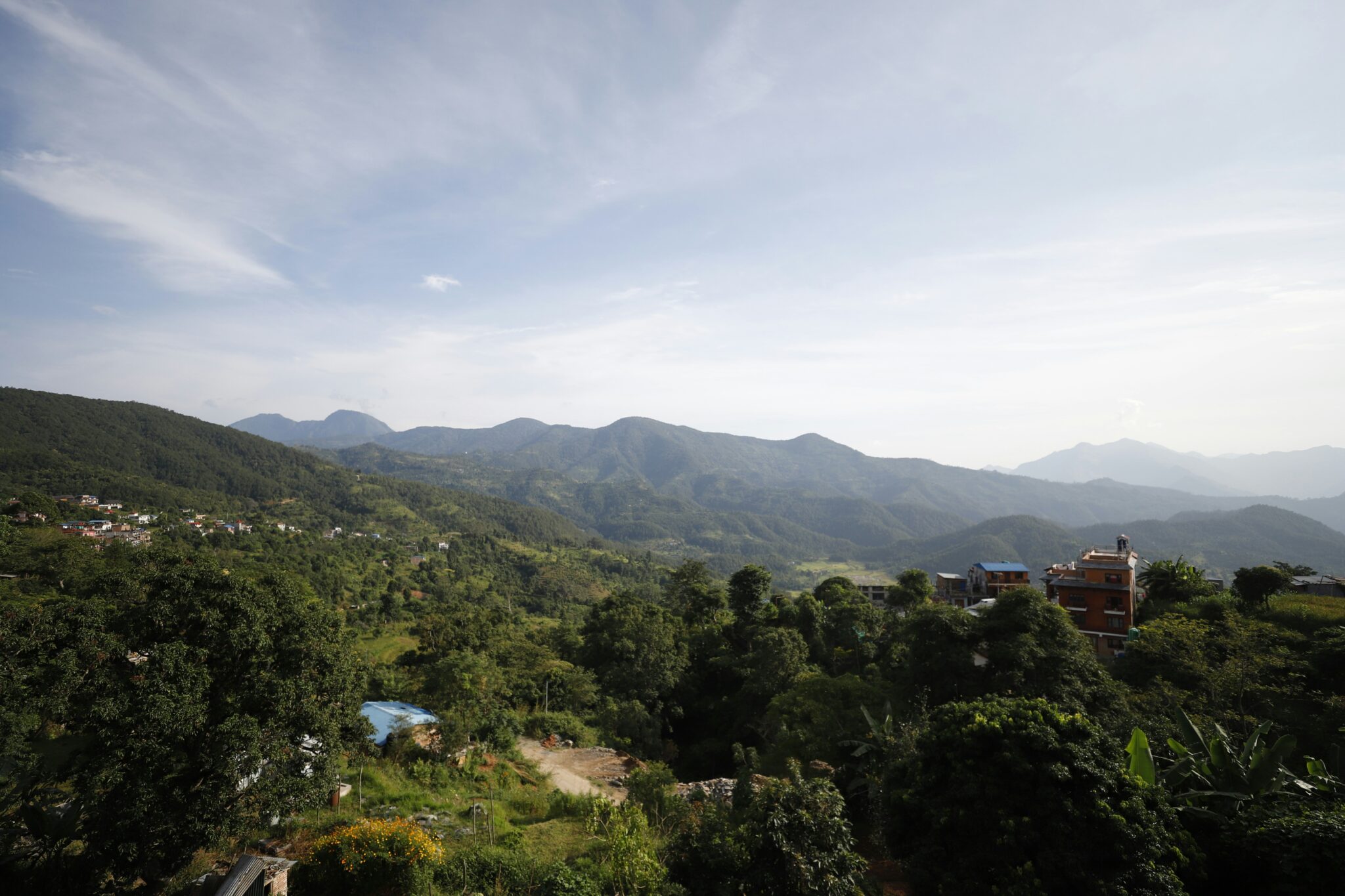 Vue des montagnes au Népal.