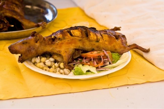 Plat péruvien : cuy cuy